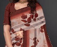 Image 3 of Bollywood Inspired Satin Silk Saree With Blouse Wedding Saree Party Wear Saree, Saree for women, L