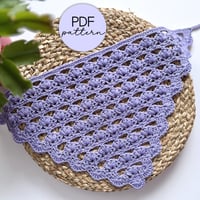 Image 1 of Crochet Pattern: Flower Puff Bandana V1