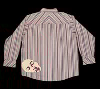 Image 1 of Sleepy shirt with blue-beige-brown stripes