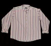 Image 4 of Sleepy shirt with blue-beige-brown stripes