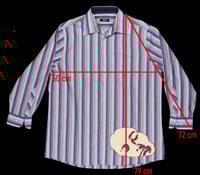 Image 2 of Sleepy shirt - blue and red stripes