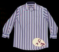 Image 1 of Sleepy shirt - blue and red stripes