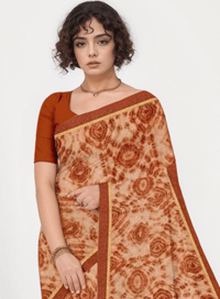 Image 2 of oft Linen Cotton Saree, Customized Ready To Wear Saree Blouse, Customized Blouse Design, Party Wear 