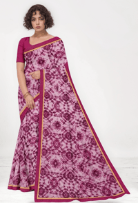 Image 1 of Soft Linen Cotton Saree, Customized Ready To Wear Saree Blouse Customized Blouse Design, Party Wear