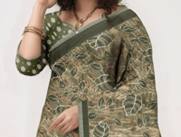 Image 3 of Beautiful Saree Designer Hand Work Saree Party Wear Saree Indian Wedding Saree Customized Blouse 