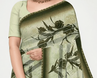Image 3 of Beautiful Saree Designer Hand Work Saree Party Wear Saree Indian Wedding Saree Customized Blousee 