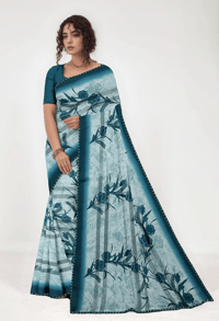 Image 1 of Beautiful Saree Designer Hand Work Sare, Party Wear Saree Indian Wedding Saree Customized Blouse De