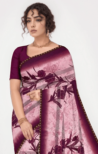 Image 2 of Beautiful Saree Designer Hand Work Saree, Party Wear Saree  Wedding Saree Customized Blouse De