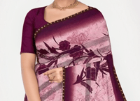 Image 3 of Beautiful Saree Designer Hand Work Saree, Party Wear Saree  Wedding Saree Customized Blouse De