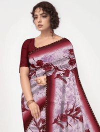 Image 2 of Beautiful Saree Designer Hand Work Saree. Party Wear Saree Indian Wedding Saree Customized Blouse 