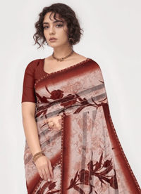 Image 2 of Bollywood Designer Mono Net Saree with Heavy Sequin Embroidery, Party Wear Net Saree, 