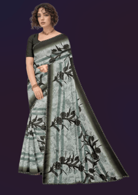 Image 1 of Bollywood Designer Mono Net Saree with Heavy Sequin Embroidery Party Wear Net Saree,