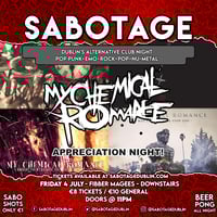 Sabotage Club - MCR Appreciation Night - Friday, July 4th!