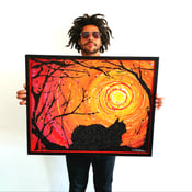 Image of Golden Brown Orb & Glitter Cat