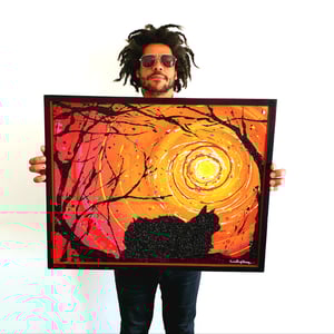 Image of Golden Brown Orb & Glitter Cat