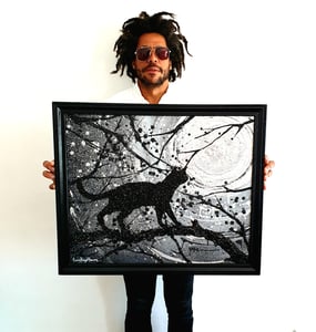 Image of Silver Machine Orb & Glitter Cat