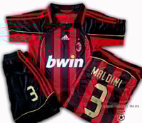Image 1 of AC Milan 2006 2007 kids retro kit MALDINI