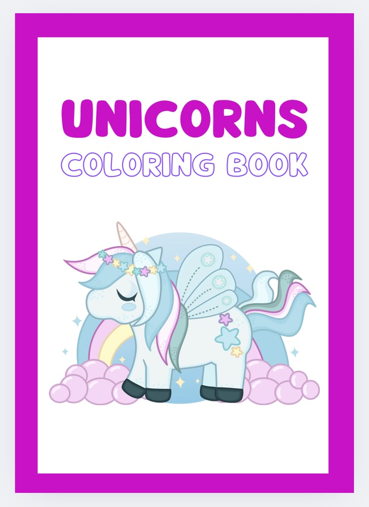 Image of Unicorn Coloring Pages Bundle, 10 Printable Unicorn Kids Coloring Sheets, Digital Download PDF,