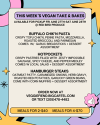 Take and Bake Pickup Fri 6/27
