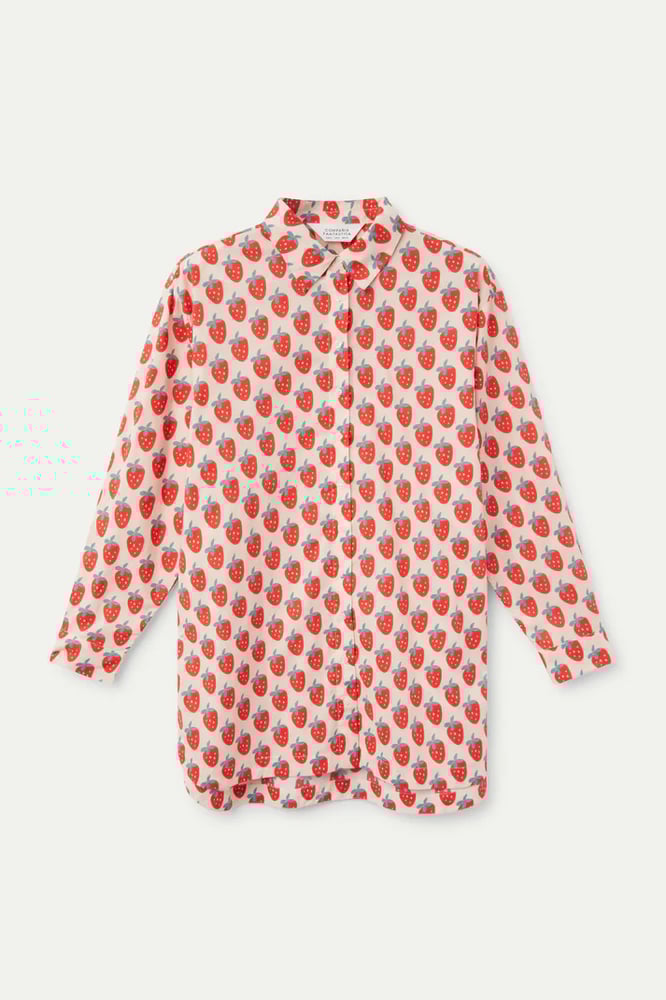 Image of Camisa oversize estampado Strawberry Beach