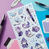 Image 2 of Magic Ink Cats Sticker Sheet