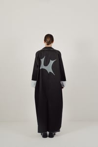 Image 1 of Long boat neck denim coat 