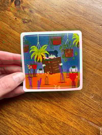 Image 1 of Spells of the Night Garden Witchy Art Print Sticker, Eco Friendly and Waterproof