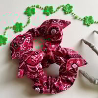 Pink Bandana Scrunchie