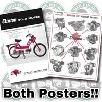 Image 3 of 16x20” Throwback Clinton Engines Lineup Poster