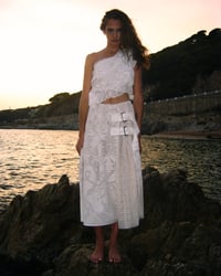 Image 4 of Long vintage lace skirt 