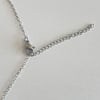 glass emerald star silver thin chain necklace