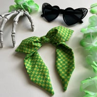 Green Checkered Headband
