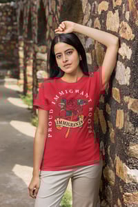 Image 2 of Proud Immigrant Roots Unisex Crewneck T-Shirt