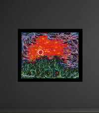 Image 2 of 'Sun Dream' - Abstract Expressionist Acrylic on Canvas Panel, 8x10 Framed