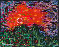Image 1 of 'Sun Dream' - Abstract Expressionist Acrylic on Canvas Panel, 8x10 Framed