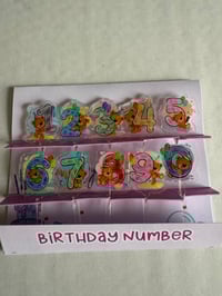 Birthday Numbers Acrylic Food Picks 