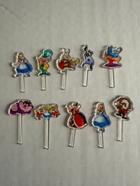 Image 2 of Alice in Wonderland Acrylic food Picks 