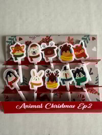 Image 2 of Animal Christmas  Acrylic Food Picks 