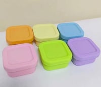 Image 1 of Eco Friendly Snack Dip  Silicone Container 
