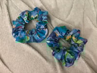 Image 2 of Blue Alien Scrunchie