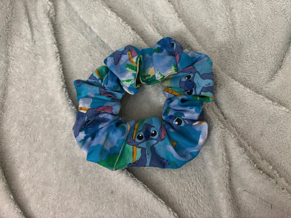 Image of Blue Alien Scrunchie