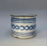 Image 2 of Large Early English Tin-Glazed Gallipot ; London, c.1680-1700.