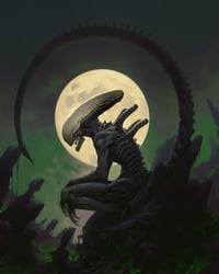 Image 3 of Xenomorph - Green Variant - Fine Art Print