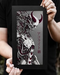Image 2 of "Machine God Acolyte" Burgundy Variant Fine Art Print
