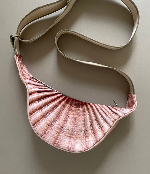 Image of Seashell, mini canvas crossbody sling bag