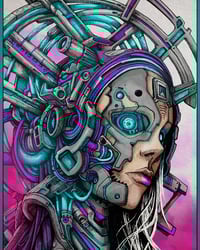 Image 2 of "The Technopriestess" - Fine Art Print