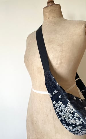 Image of Barnacles, large velvet crossbody sling bag