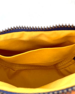 Image of Yellow lichen, mini canvas crossbody sling bag **slight SECOND**