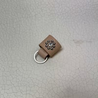 Image 1 of Tote Bag Key Holder White Jewel Veg Tan