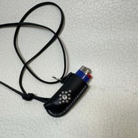 Image 1 of Leather Lighter Holder White Jewel